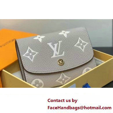 Louis Vuitton Monogram Empreinte leather Emilie Wallet M60688 Gray 2025