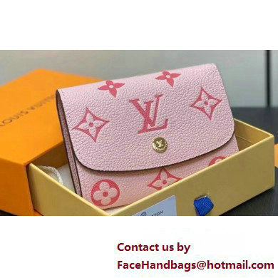 Louis Vuitton Monogram Empreinte leather Emilie Wallet M60688 Pink 2025