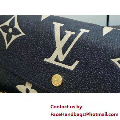 Louis Vuitton Monogram Empreinte leather Emilie Wallet M83138 Black 2025