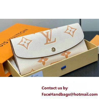 Louis Vuitton Monogram Empreinte leather Emilie Wallet M83138 Creamy 2025