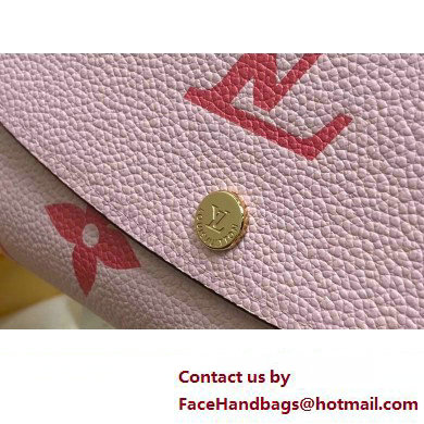 Louis Vuitton Monogram Empreinte leather Emilie Wallet M83138 Pink 2025