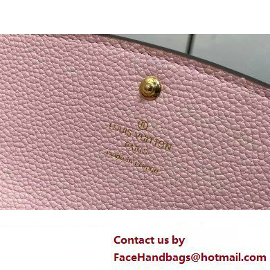 Louis Vuitton Monogram Empreinte leather Emilie Wallet M83138 Pink 2025