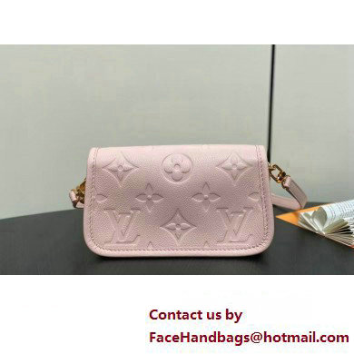 Louis Vuitton Monogram Empreinte leather Nano Diane Bag M83566 Opale Pink 2025