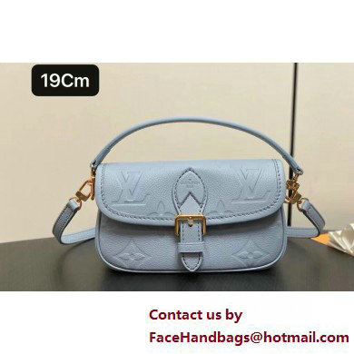 Louis Vuitton Monogram Empreinte leather Nano Diane Bag M83592 Olympe Blue 2025 - Click Image to Close