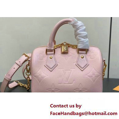 Louis Vuitton Monogram Empreinte leather Speedy Bandouliere 20 Bag M47136 Opal Pink 2025 - Click Image to Close