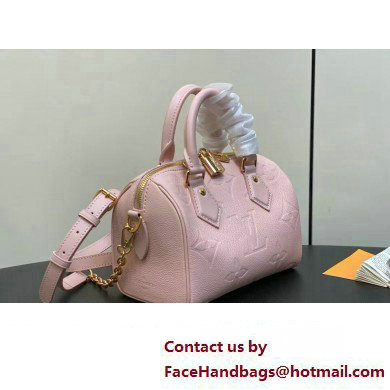 Louis Vuitton Monogram Empreinte leather Speedy Bandouliere 20 Bag M47136 Opal Pink 2025