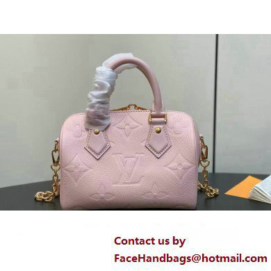 Louis Vuitton Monogram Empreinte leather Speedy Bandouliere 20 Bag M47136 Opal Pink 2025