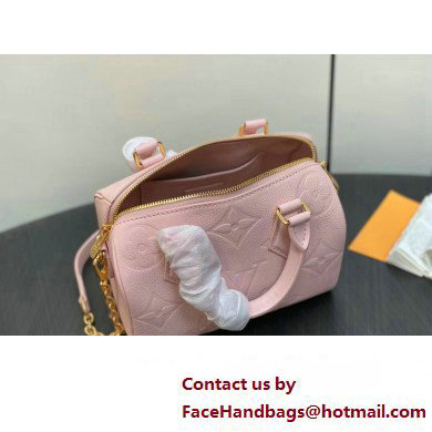 Louis Vuitton Monogram Empreinte leather Speedy Bandouliere 20 Bag M47136 Opal Pink 2025