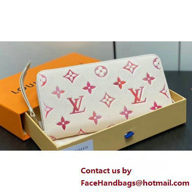 Louis Vuitton Monogram Empreinte leather Zippy Wallet M83505 Sunrise Aquarelle 2025