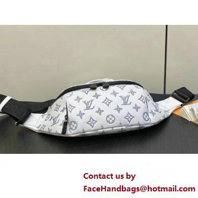 Louis Vuitton Monogram Shadow calf leather Rush Bumbag M25227 White / Navy Blue 2025