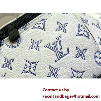 Louis Vuitton Monogram Shadow calf leather Rush Bumbag M25227 White / Navy Blue 2025