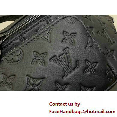 Louis Vuitton Monogram Shadow calf leather Rush Bumbag M47058 Black 2025