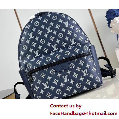 Louis Vuitton Monogram Shadow leather Discovery Backpack Bag M24760 Ink Blue 2025