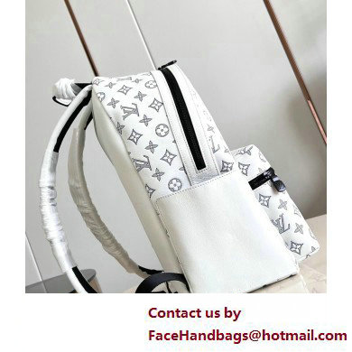 Louis Vuitton Monogram Shadow leather Discovery Backpack Bag M24760 White 2025