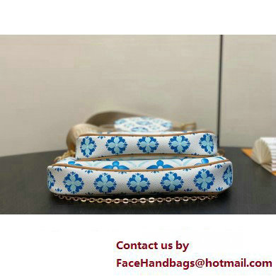 Louis Vuitton Monogram Tiles canvas Multi Pochette Accessoires Bag M25374 LV By The Pool Lagoon Blue 2025