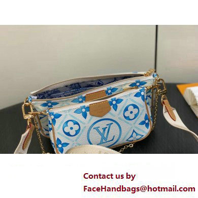 Louis Vuitton Monogram Tiles canvas Multi Pochette Accessoires Bag M25374 LV By The Pool Lagoon Blue 2025