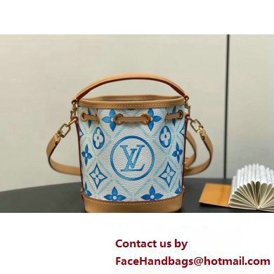 Louis Vuitton Monogram Tiles canvas Nano Noe Bag M83620 LV By The Pool Lagoon Blue 2025