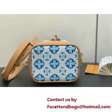 Louis Vuitton Monogram Tiles canvas Nano Noe Bag M83620 LV By The Pool Lagoon Blue 2025