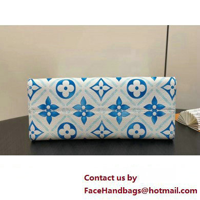 Louis Vuitton Monogram Tiles canvas OnTheGo MM Bag M11262 LV By The Pool Lagoon Blue 2025