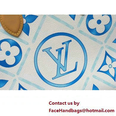 Louis Vuitton Monogram Tiles canvas OnTheGo MM Bag M11262 LV By The Pool Lagoon Blue 2025