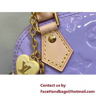 Louis Vuitton Monogram Vernis leather Nano Alma Bag New LV Remix M82974 Glossy Lilac 2025