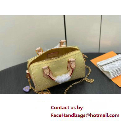 Louis Vuitton Monogram Vernis leather Nano Speedy Bag New LV Remix Chic and Yellow 2025