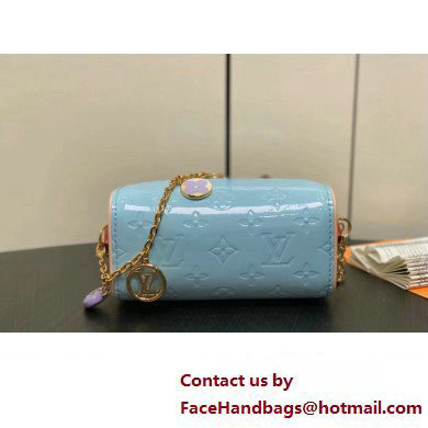 Louis Vuitton Monogram Vernis leather Nano Speedy Bag New LV Remix M83000 Sky Blue 2025