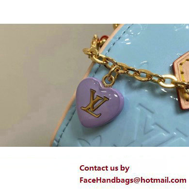 Louis Vuitton Monogram Vernis leather Nano Speedy Bag New LV Remix M83000 Sky Blue 2025