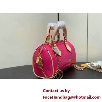 Louis Vuitton Monogram Vernis leather Nano Speedy Bag New LV Remix M83273 Neon Pink 2025