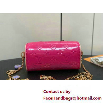 Louis Vuitton Monogram Vernis leather Nano Speedy Bag New LV Remix M83273 Neon Pink 2025