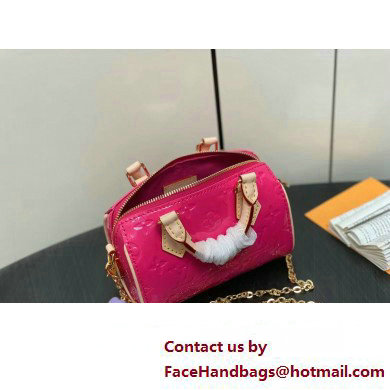 Louis Vuitton Monogram Vernis leather Nano Speedy Bag New LV Remix M83273 Neon Pink 2025