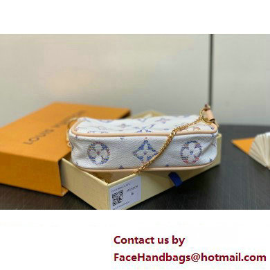 Louis Vuitton Monogram jacquard fabric Mini Pochette Accessoires Bag Multicolor Beige 2025