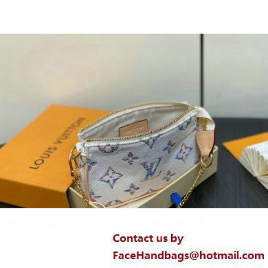 Louis Vuitton Monogram jacquard fabric Mini Pochette Accessoires Bag Multicolor Beige 2025