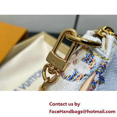 Louis Vuitton Monogram jacquard fabric Mini Pochette Accessoires Bag Multicolor Beige 2025