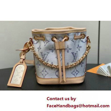 Louis Vuitton Monogram jacquard fabric Nano Noe Bag M83453 Multicolor Beige 2025 - Click Image to Close