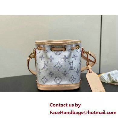 Louis Vuitton Monogram jacquard fabric Nano Noe Bag M83453 Multicolor Beige 2025