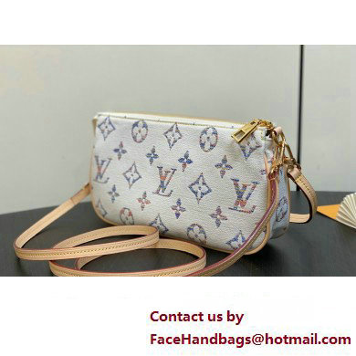 Louis Vuitton Monogram jacquard fabric Pochette Accessoires Mila Bag Multicolor Beige 2025