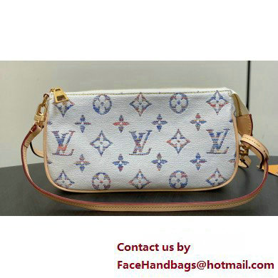 Louis Vuitton Monogram jacquard fabric Pochette Accessoires Mila Bag Multicolor Beige 2025