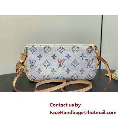 Louis Vuitton Monogram jacquard fabric Pochette Accessoires Mila Bag Multicolor Beige 2025