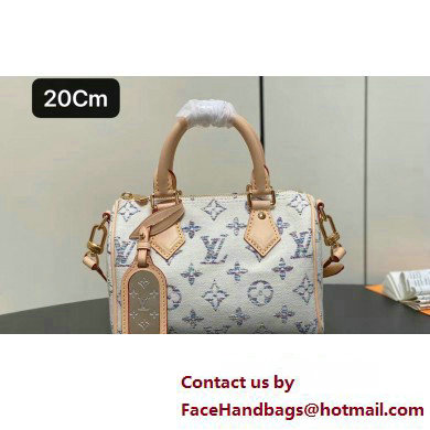 Louis Vuitton Monogram jacquard fabric Speedy Bandouliere 20 Bag M24709 Multicolor Beige 2025