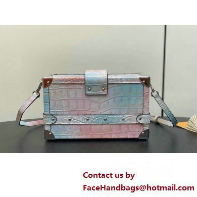 Louis Vuitton Petite Malle Bag M82002 Croco Pattern Pink 2025