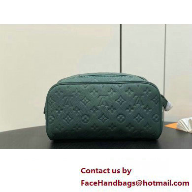 Louis Vuitton Taurillon Monogram leather Dopp Kit Bag M24442 Forest Green 2025