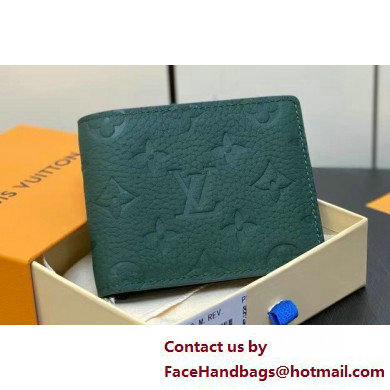 Louis Vuitton Taurillon Monogram leather Multiple Wallet M83055 Forest Green 2025