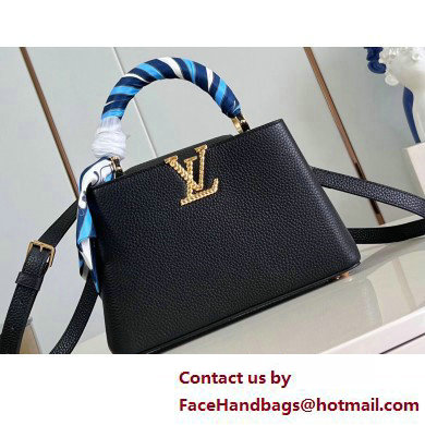 Louis Vuitton Taurillon leather Capucines BB Bag M24673 Black 2025