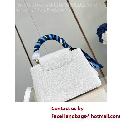 Louis Vuitton Taurillon leather Capucines BB Bag M24673 Snow White 2025