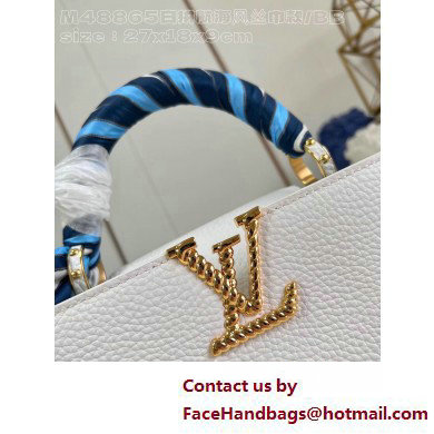 Louis Vuitton Taurillon leather Capucines BB Bag M24673 Snow White 2025