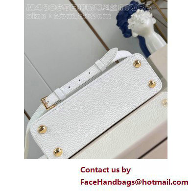 Louis Vuitton Taurillon leather Capucines BB Bag M24673 Snow White 2025