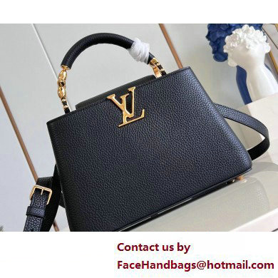 Louis Vuitton Taurillon leather Capucines BB Bag M24698 Black 2025