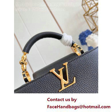 Louis Vuitton Taurillon leather Capucines BB Bag M24698 Black 2025