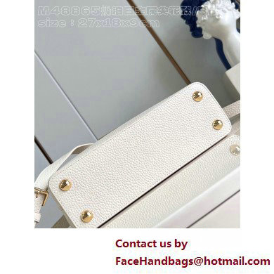 Louis Vuitton Taurillon leather Capucines BB Bag M24698 Quartz White 2025